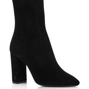 Yves Saint Laurent LouLou 95 Suede Ankle Booties